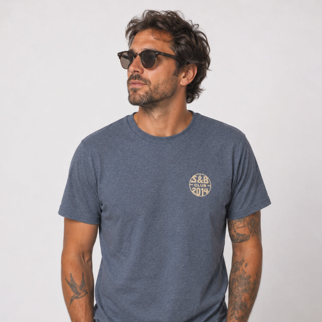 Burner Tee - Heather Navy