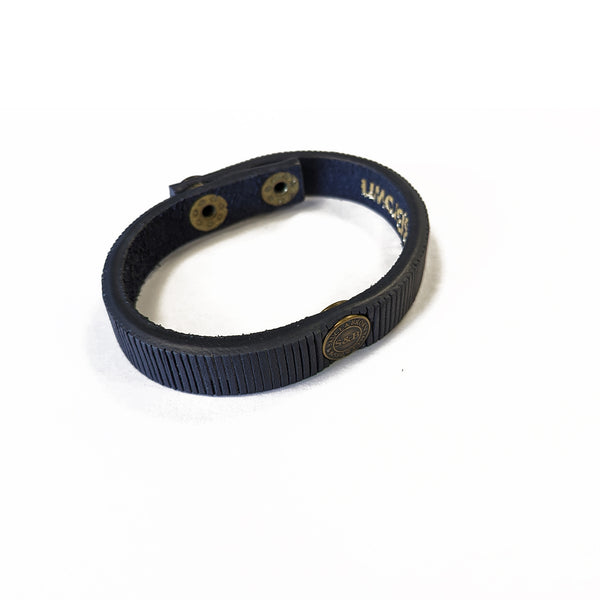 Navy Leather Band