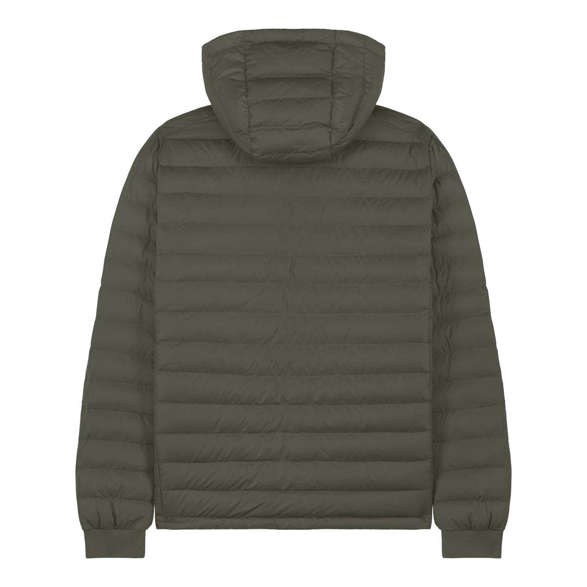 Rear view of Siege Jacket in olive green by Sauce & Brown