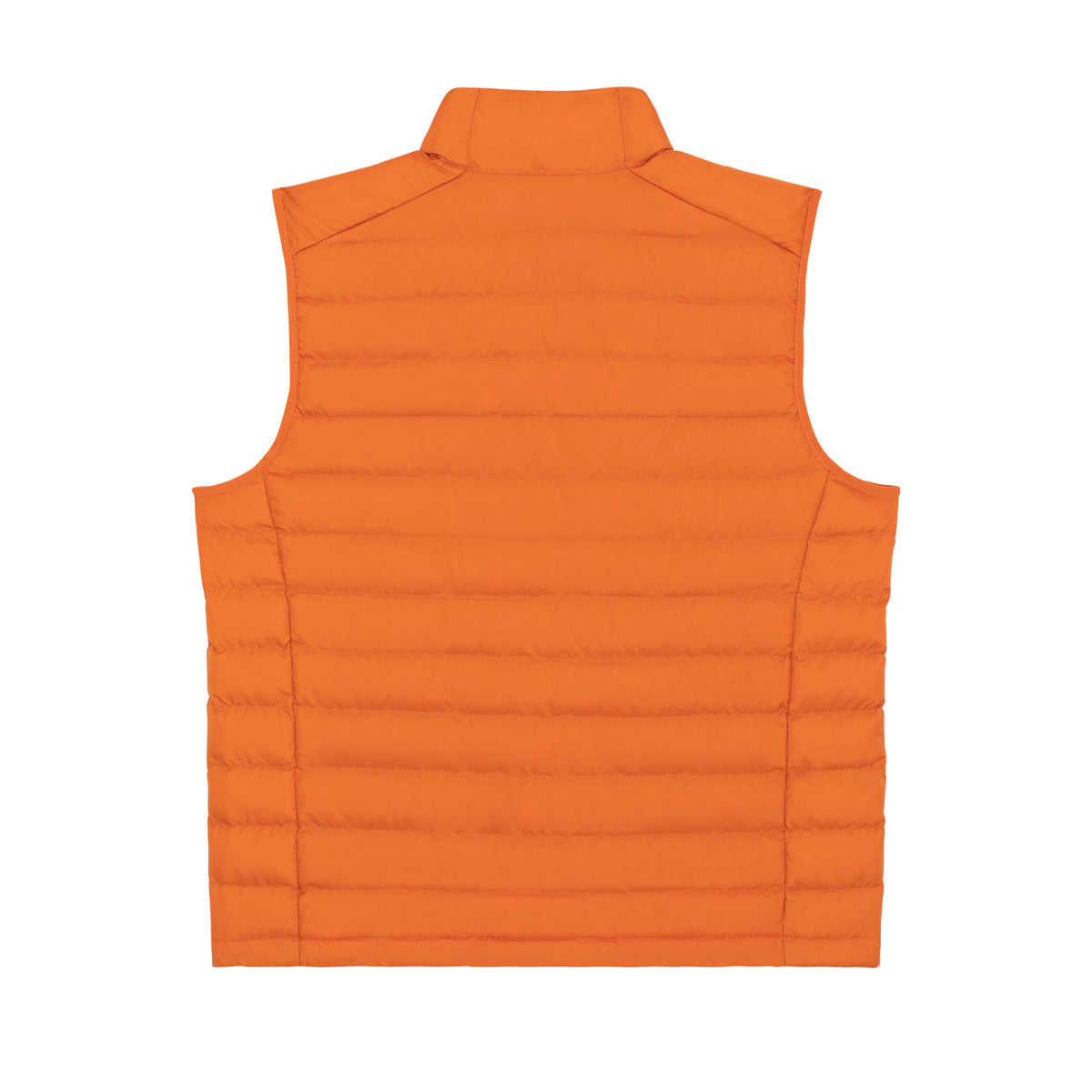 Rear view of Sol Gilet in orange by Sauce & Brown