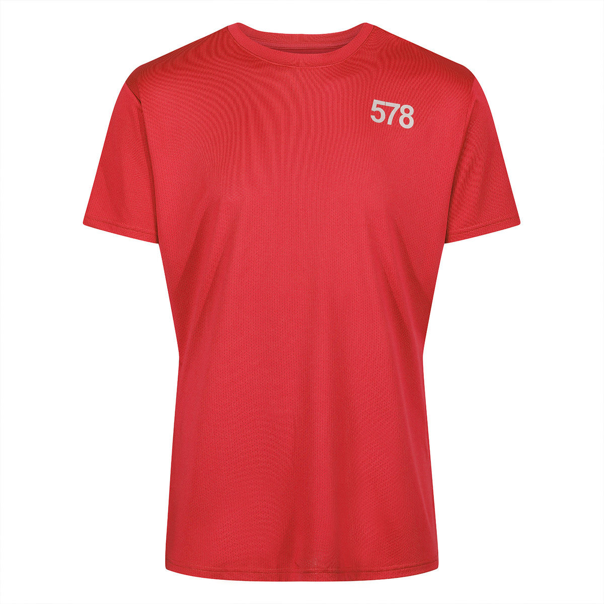 Front view of Trent Sports Top in red by Sauce & Brown