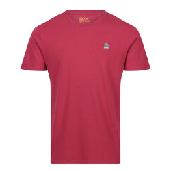 Burgundy red tshirt with left chest embroidery 