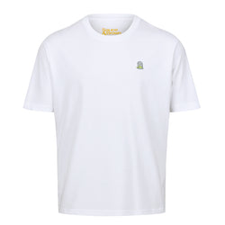 classic white tshirt with left chest embroidery 