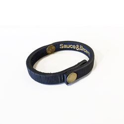 Navy Leather Band