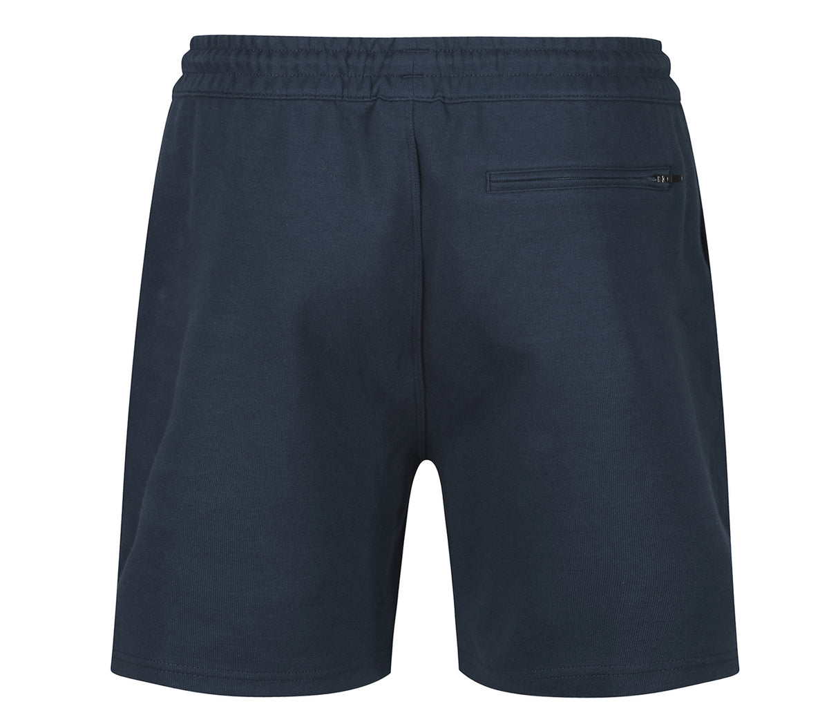 Rear view of Sauce & Brown navy shorts
