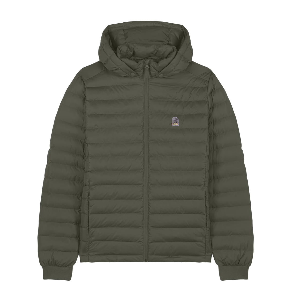 Front view of Siege Jacket in olive green by Sauce & Brown