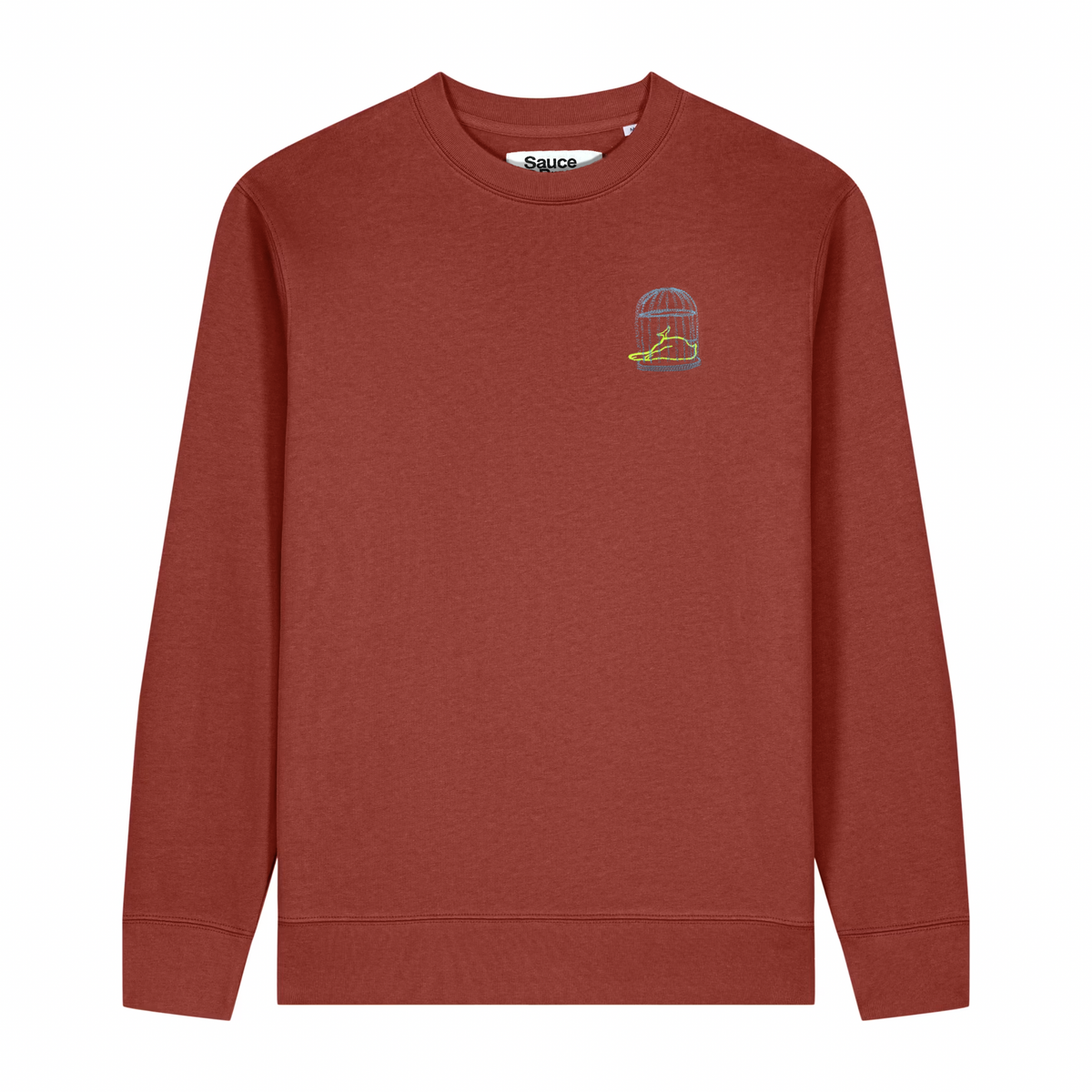 State Sweatshirt in Earth Red with embroidered chest logo