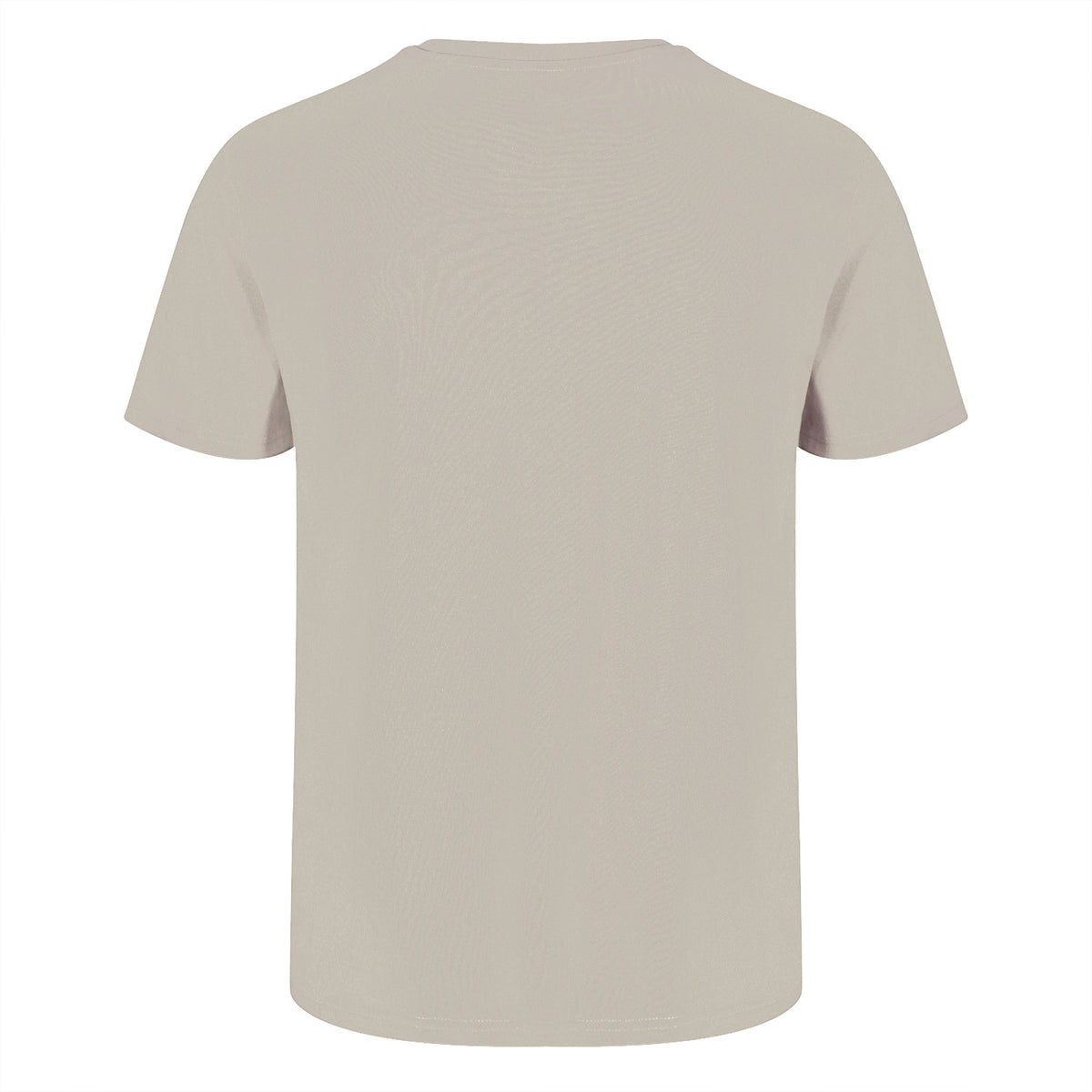 Rear flat lay of Stone Press Printed Tee in stone by Sauce & Brown