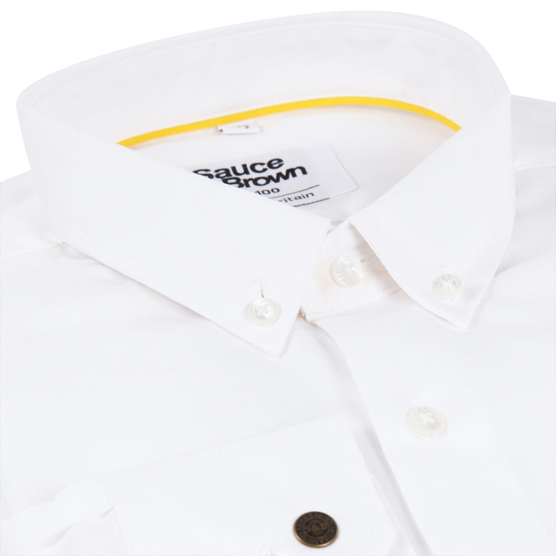 White Signature Birdcage Shirt